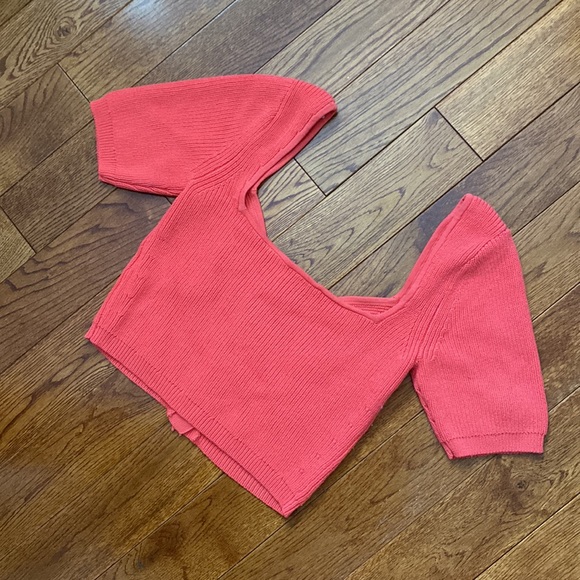 Wilfred Knit Pink Crop Top - Picture 4 of 4